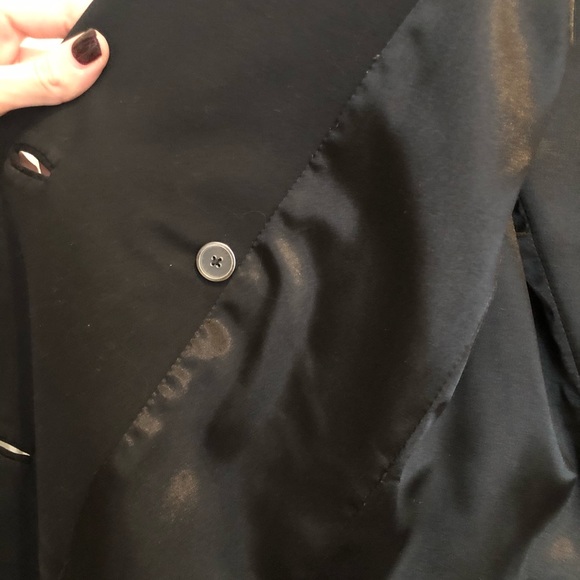 Elie Tahari Black Trench Coat - Picture 6 of 9